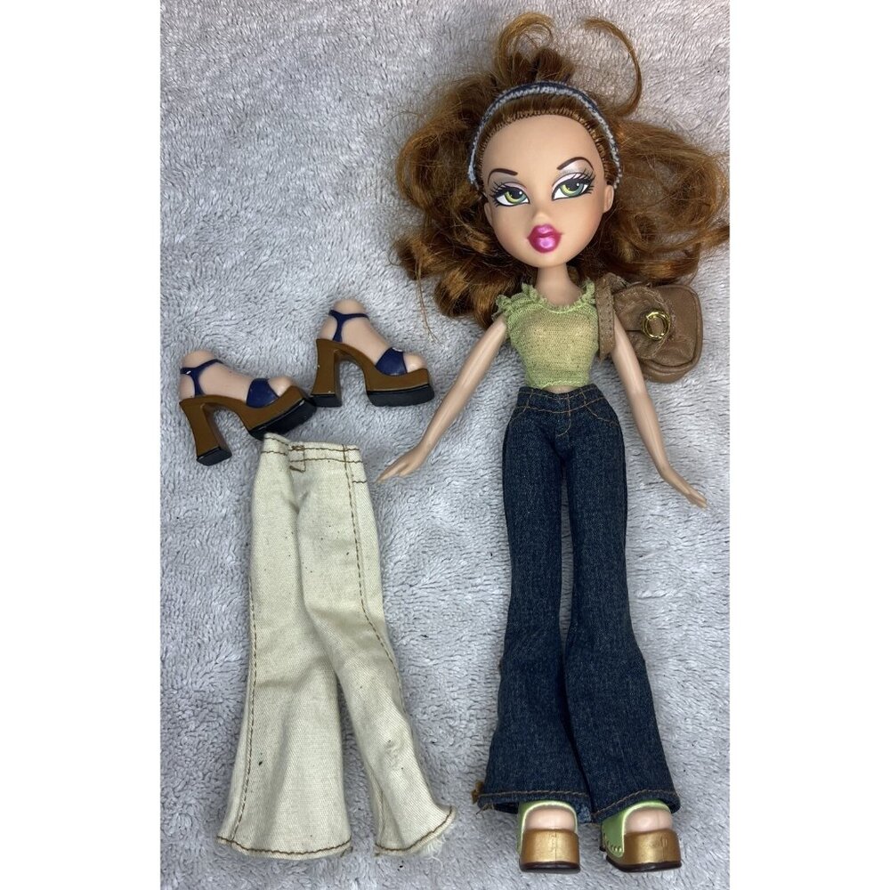 2001 Bratz Strut It Meygan Doll Original Outfit W/ Accessories, Shoes, Pants